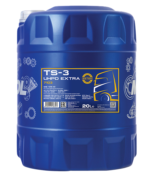 Моторное масло MANNOL TS-3  UHPD EXTRA  10W-40  20 л. п/синт.