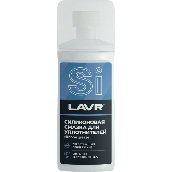 LAVR Смазка силиконовая для уплотнительных резинок с аппликатором-губкой 100 мл.