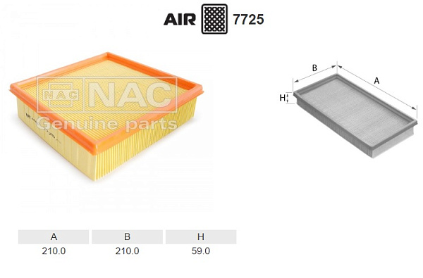 Воздушный фильтр NAC NAC-7725