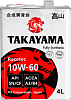 Моторное масло TAKAYAMA Racetec  10W-60  4 л. синт.