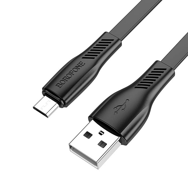 Кабель BOROFONE BX85 Auspicious USB 2.4A на microUSB 1м. черный