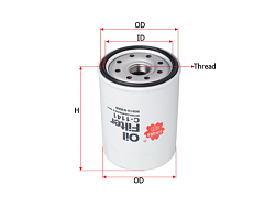 Фильтр автомобильный масляный Sakura C1141