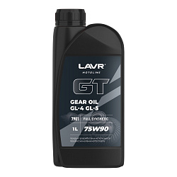 Трансмиссионное масло 75/90 GL-4/GL-5 GT GEAR OIL LAVR MOTOLINE   1л. синт.