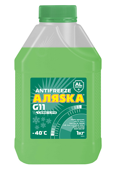 Антифриз -40 зеленый Аляска G-11 LongLife  1 кг.
