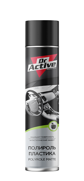 Полироль пластика Dr. Active Polyrole Shine Зеленое яблоко  1000 мл. Аэрозоль
