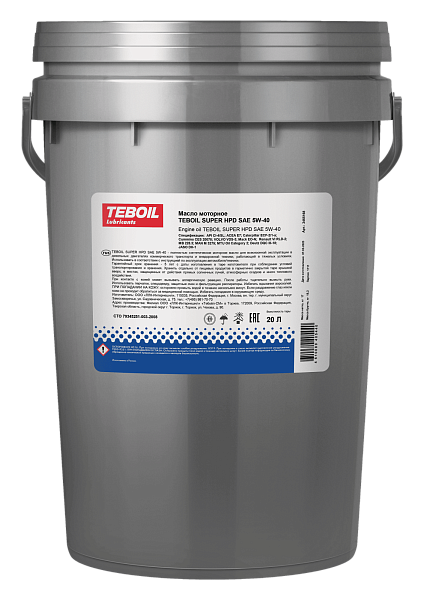 Моторное масло TEBOIL Super HPD  5W-40  20 л. синт.