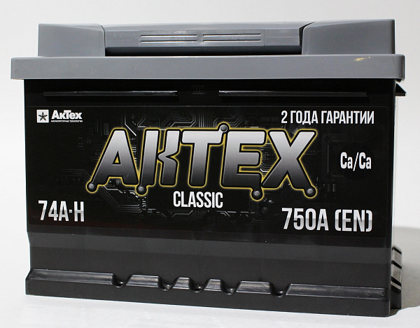 Аккумулятор АКТЕХ Classic  74 Ач, Прямая полярность