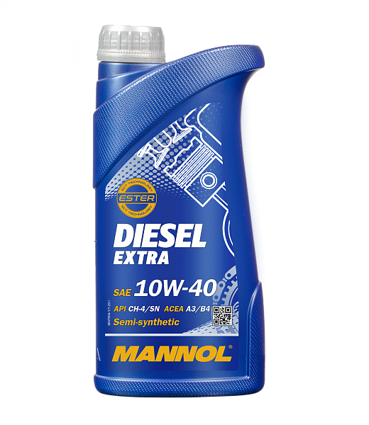Моторное масло MANNOL Diesel Extra  10W-40  1 л. п/синт.