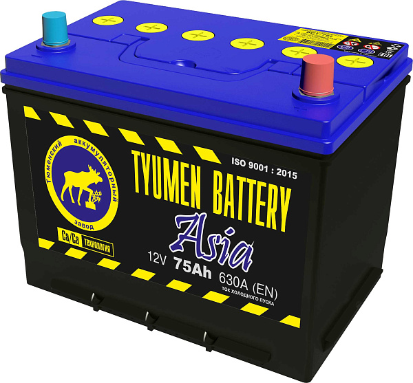 Аккумулятор Tyumen Battery ASIA  75 Ач, Обратная полярность
