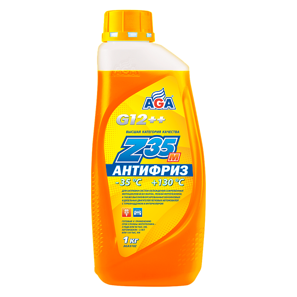 Антифриз готовый к применению AGA310Z оранжевый G12++  1 кг.