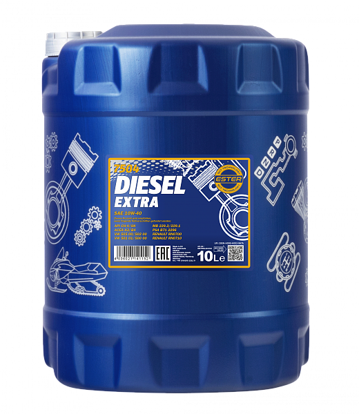 Моторное масло MANNOL Diesel Extra  10W-40  10 л. п/синт.