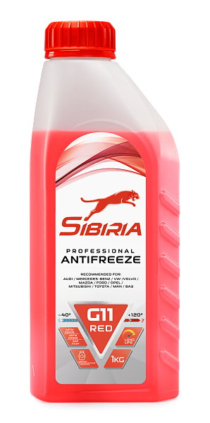 Антифриз -40 красный SIBIRIA G-11 Red  1 кг.