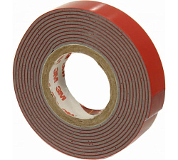 "3М" Скотч двухсторонний 10мм*5м красный