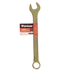 Рожково-накидной ключ ЕРМАК 736-059 желтый цинк  14 мм.