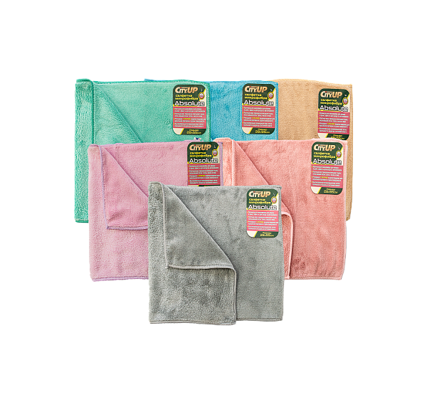 Салфетки из микрофибры City UP Absolute LUX-178  28х55 см.  6 шт.