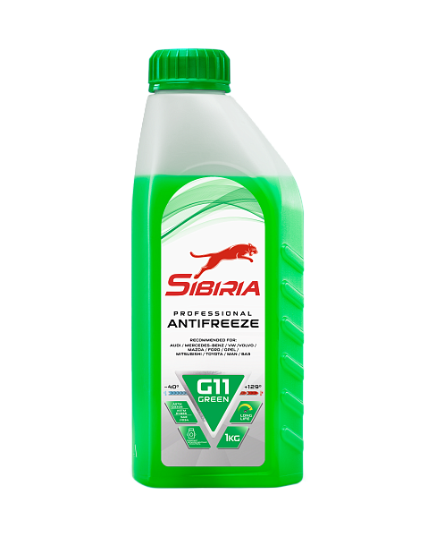 Антифриз -40 зелёный SIBIRIA G-11 Green  1 кг.