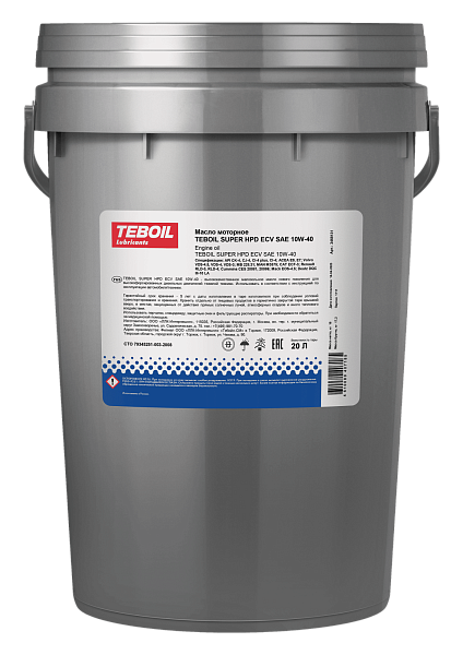 Моторное масло TEBOIL Super HPD ECV  10W-40  20 л. п/синт.