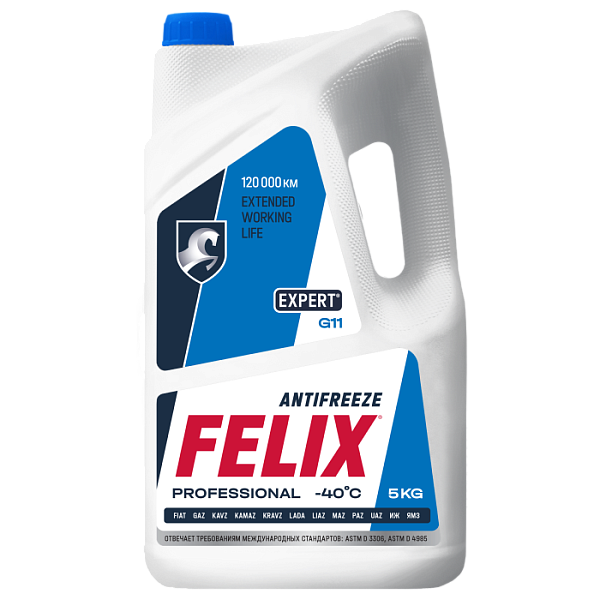 Антифриз FELIX Expert G-11 (-40) синий 5 кг.