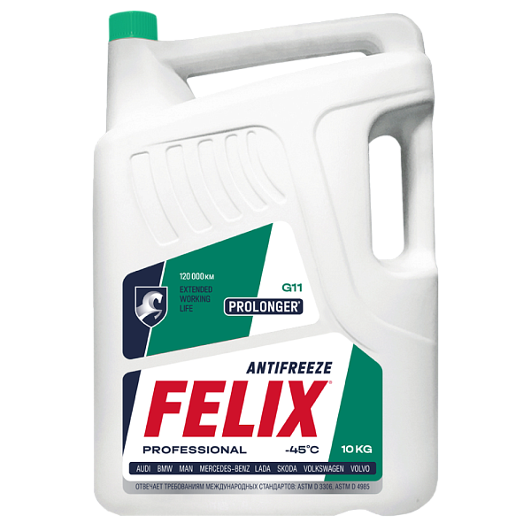 Антифриз FELIX Prolonger G-11 (-40) зеленый  10 кг.