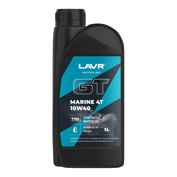 Моторное масло для мотоциклов 4Т 10W40 GT SPORT LAVR MOTOLINE   1л. синт. API SN