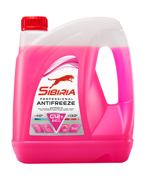 Антифриз -40 красный SIBIRIA G-12+ Red  3 кг.