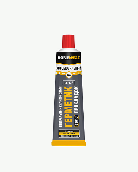 Герметик прокладок автомоб. силиконовый нейтр. высокотемп. (серый) DONEWELL 180г./кор.24шт./DGT-215
