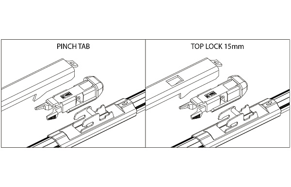 Адаптер щетки стеклоочистителя OSAWA KM6 Pinch Tab Top Lock  2 шт.