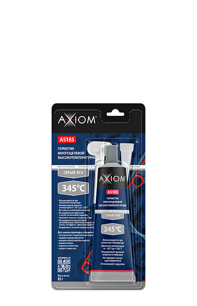 Герметик многоцелевой высокотемпературный, серый AXIOM AS185  85 гр.