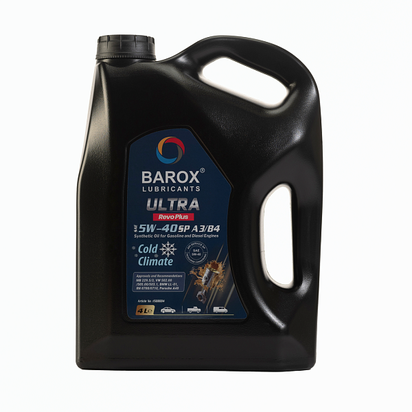 Моторное масло BAROX ULTRA Revo Plus 5W-40  A3/B4 SP синт. 4 л.