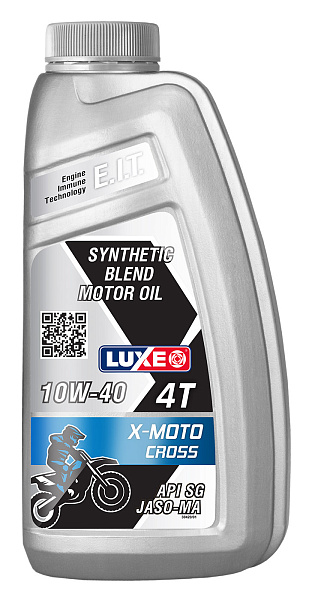 Масло моторное 4T 10/40 X-MOTO CROSS LUXE 1л. мин. API SG  JASO-MA /кор.12шт./
