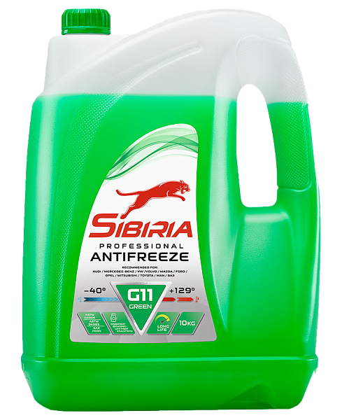 Антифриз -40 зелёный SIBIRIA G-11 Green  10 кг.