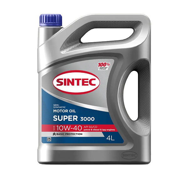 Моторное масло SINTEC Super 3000 SG/CD  10W-40  4 л. п/синт.