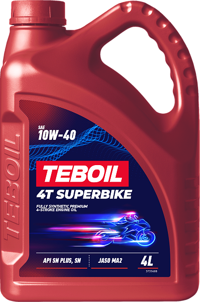 Моторное масло TEBOIL 4Т Superbike 10W-40  4 л. синт.