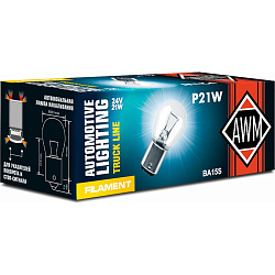 Лампа накаливания P21W 24V 21W (BA15S) AWM 410300022
