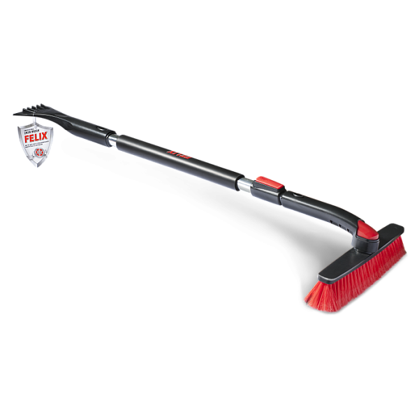 Телескопическая щетка для снега FELIX поворотная со скребком  100-138 см. 410060017