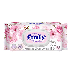 Салфетки влажные Salfeti Family Comfort универсальные 120 шт.