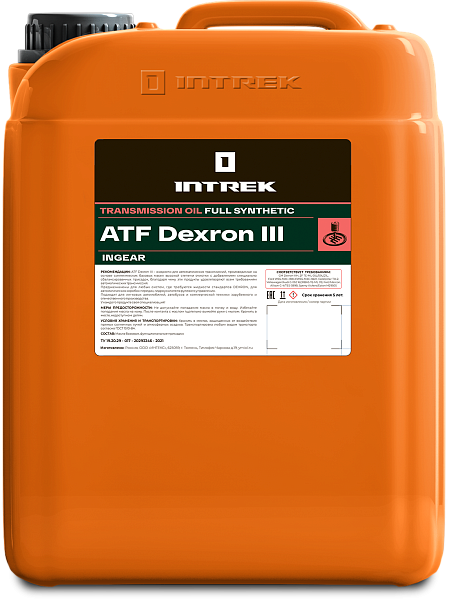 Трансмиссионное масло INTREK INGEAR ATF DEXRON III  20 л. синт.