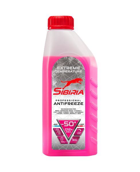 Антифриз -50 красный SIBIRIA G-12+  1 кг.