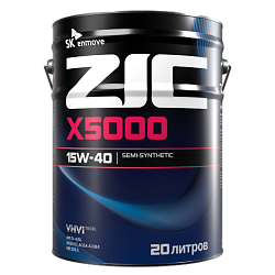 Моторное масло ZIC X5000  15W-40  20 л. п/синт.