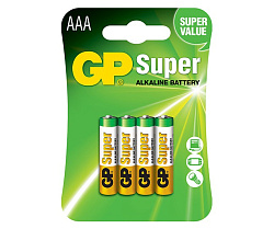 GP Элемент питания AAA  Super Alkaline (LR03) 24A-2CR4 (4шт в уп.)         4 шт