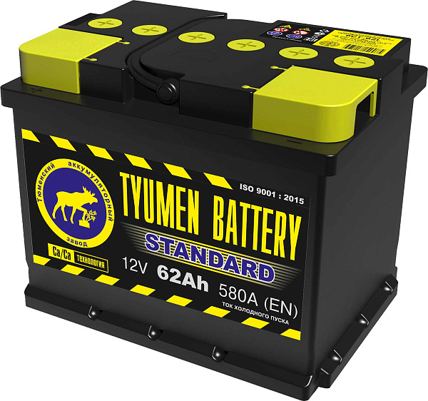 Аккумулятор Tyumen Battery STANDARD  62 Ач, Прямая полярность