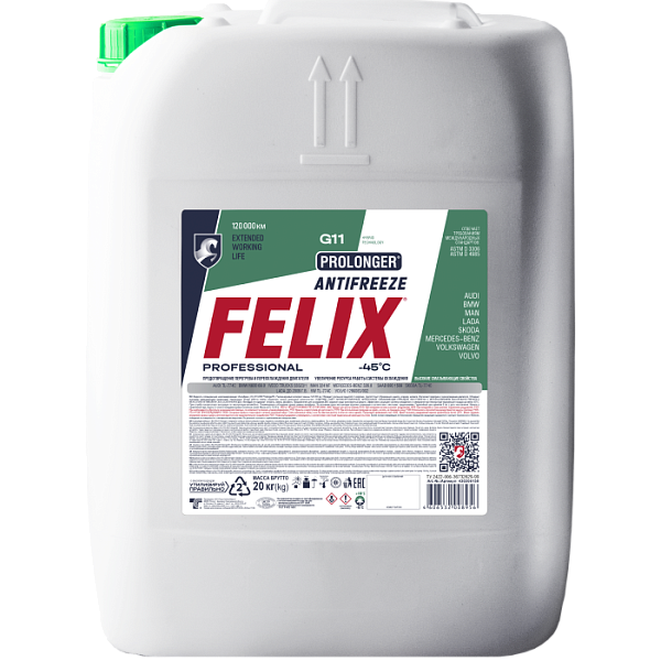 Антифриз FELIX Prolonger G-11 (-40) зеленый  20 кг.