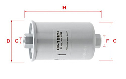 Топливный фильтр  LYNXauto LF-1829