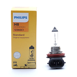 Лампа галогенная H8 12V 35W (PGJ19-1) PHILIPS 12360C1