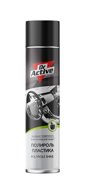 Полироль пластика Dr. Active Polyrole Shine Зеленое яблоко  400 мл. Аэрозоль