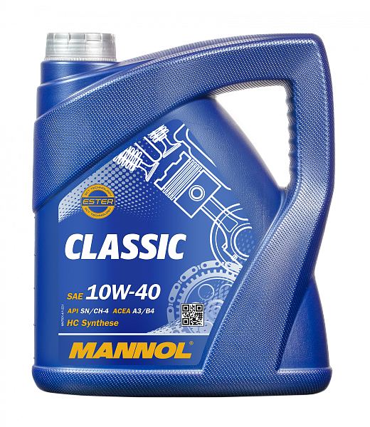 Моторное масло MANNOL Classik  10W-40  4 л. п/синт.