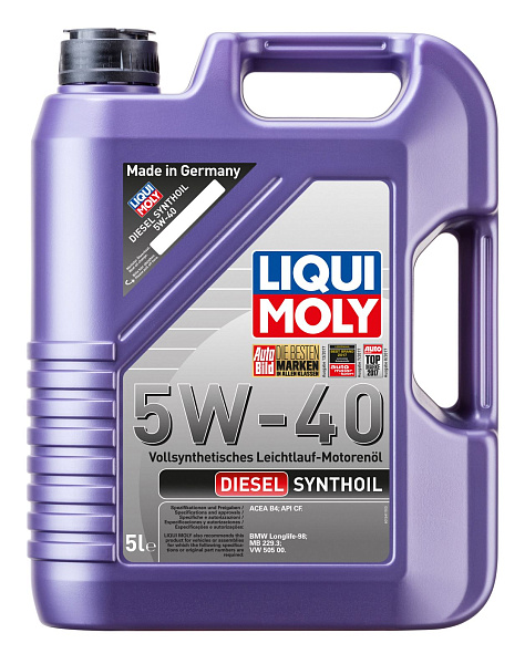 Моторное масло LIQUI MOLY Diesel Synthoil  5W-40  5 л. синт.