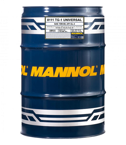 Трансмиссионное масло MANNOL TG-1 Universal 75/80  208л. синт. API GL-4
