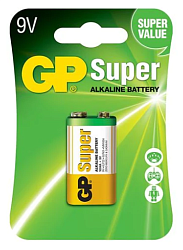 GP Элемент питания 9V  Super Alkaline 1604A-5CR1 (1шт в уп.)         1 шт