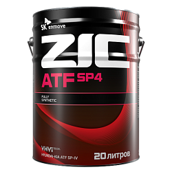 Трансмиссионное масло ZIC ATF SP-4  20 л. синт.